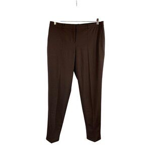 Hugo Boss Brown Womens Tailored Wool Blend Trousers Size 10